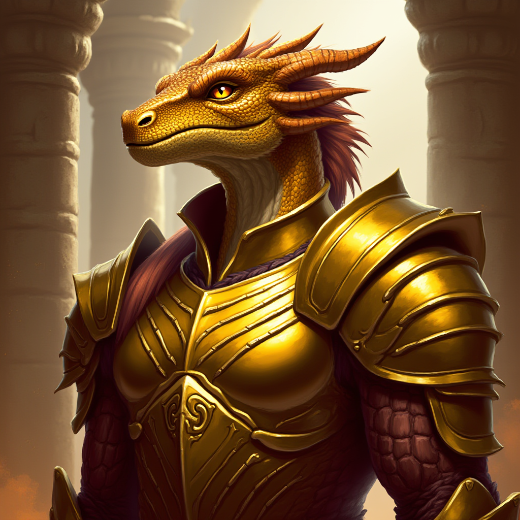 Example dragonborn character portrait