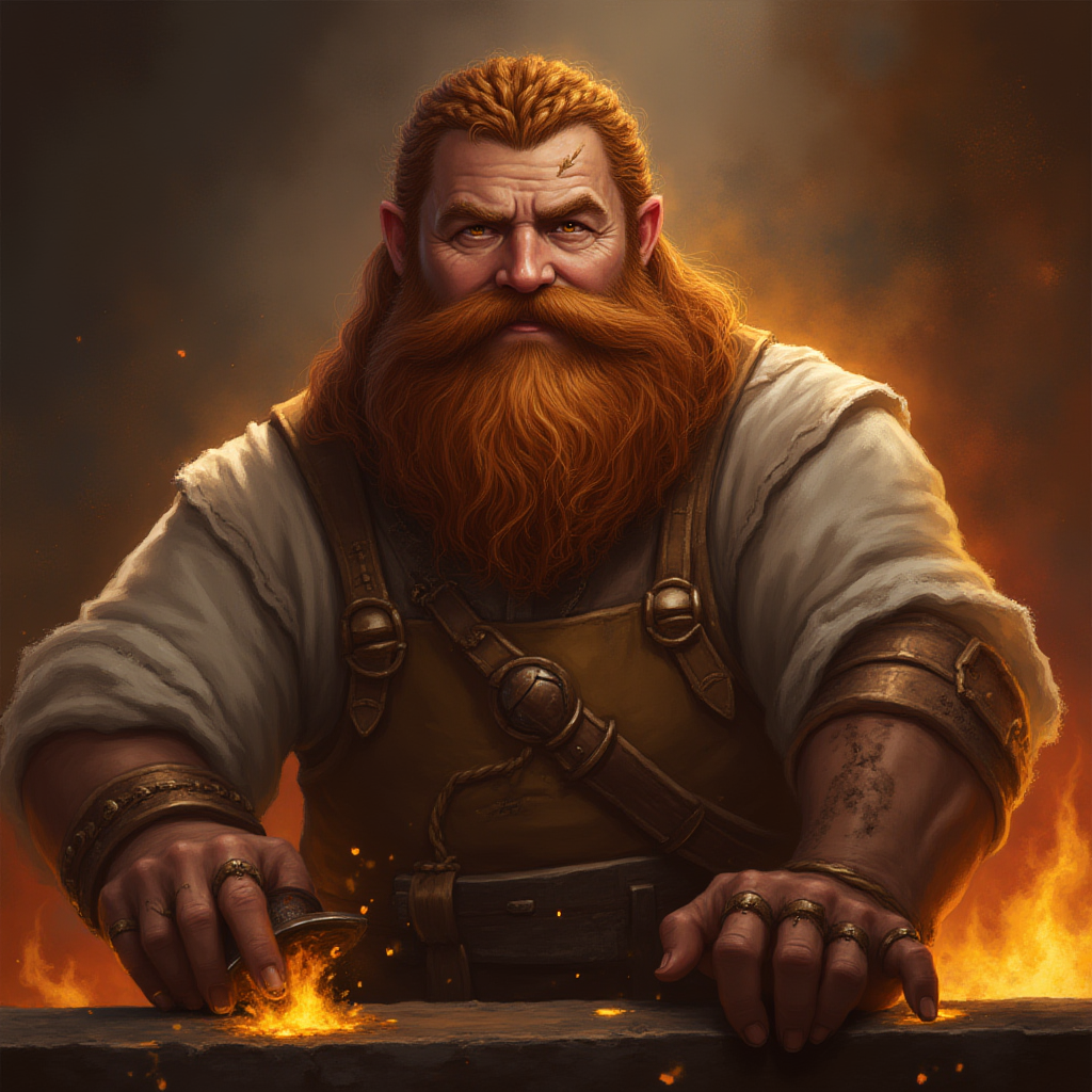 Example dwarf character portrait