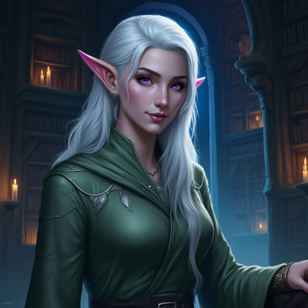 Example elf character portrait