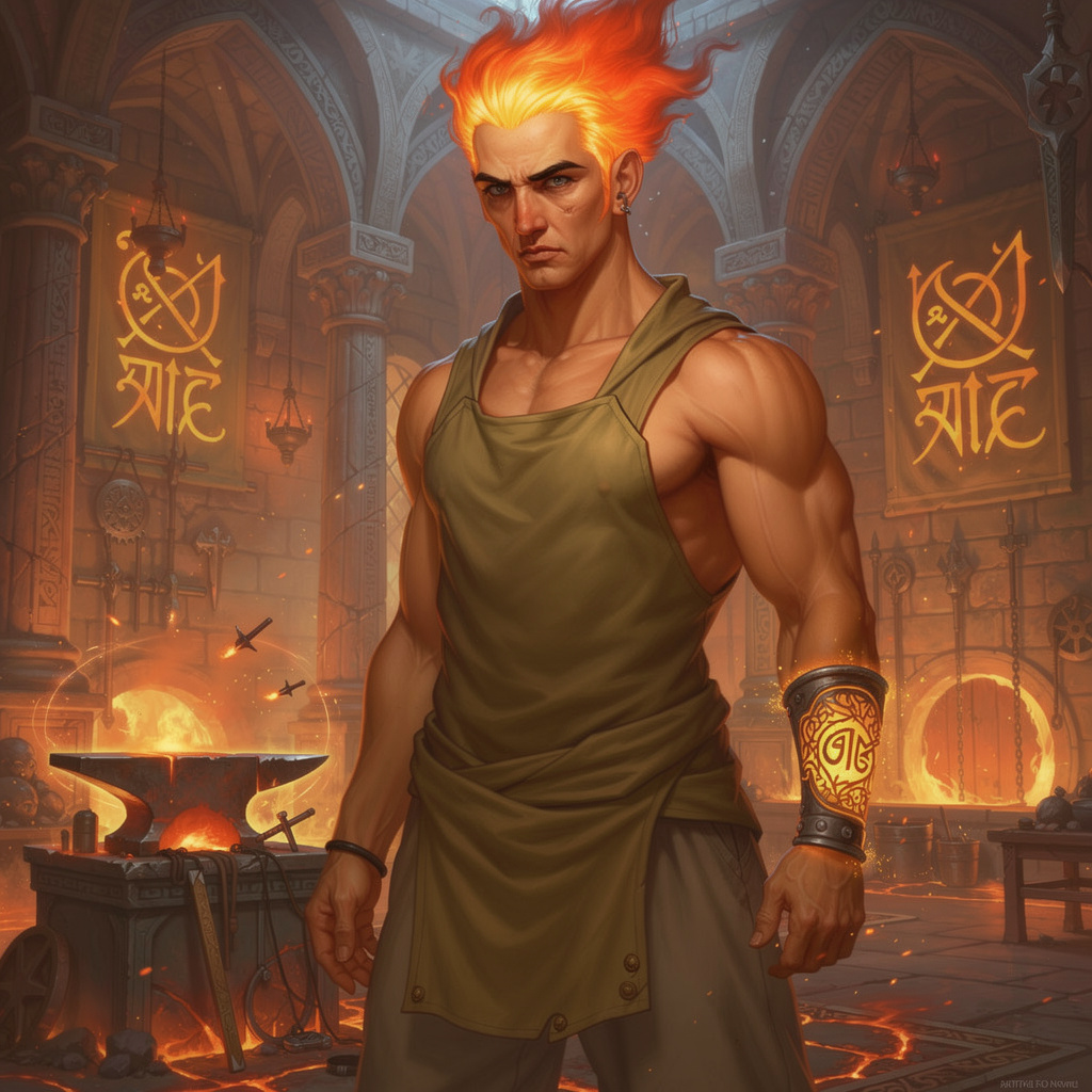 Example genasi character portrait